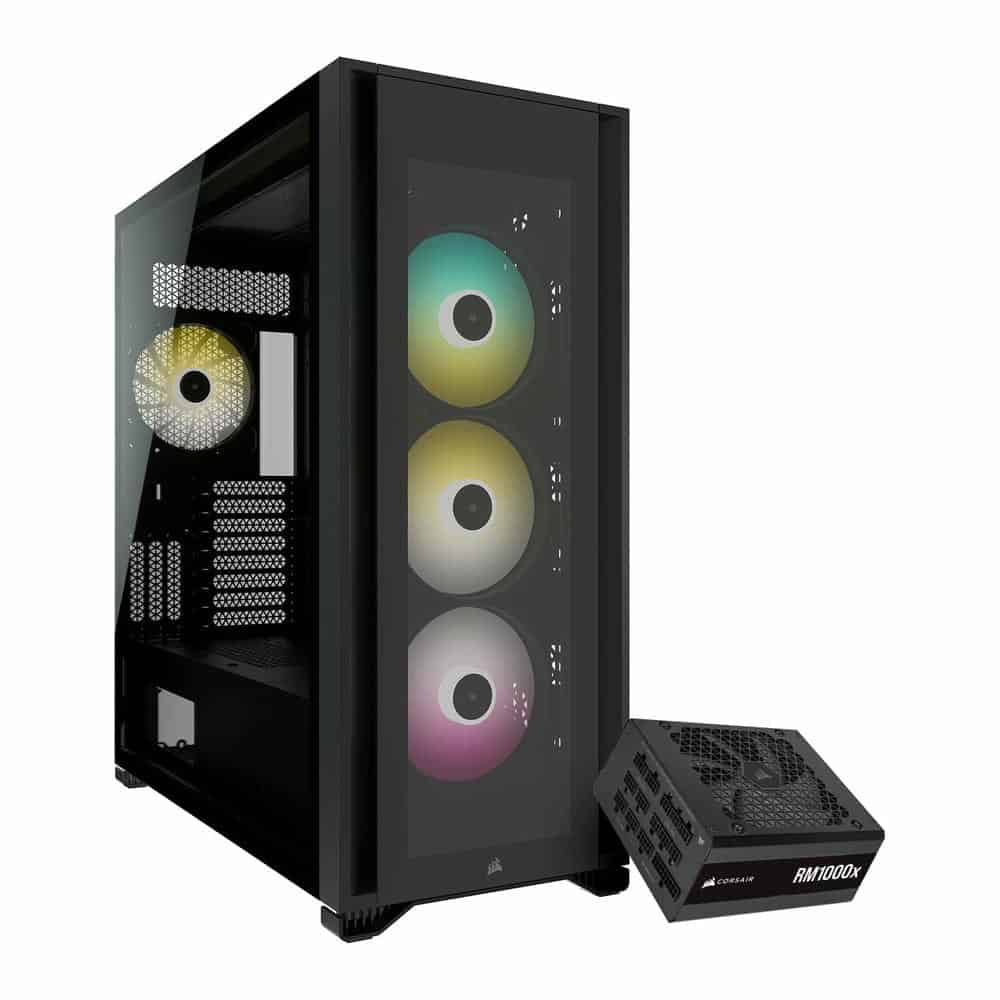 (image for) Corsair 7000X RGB Black Full Tower PC Case + Corsair RM1000x PSU Bundle